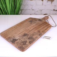 Thaniya Handcrafted Mango Wood Chopping Board with Strawberry Design