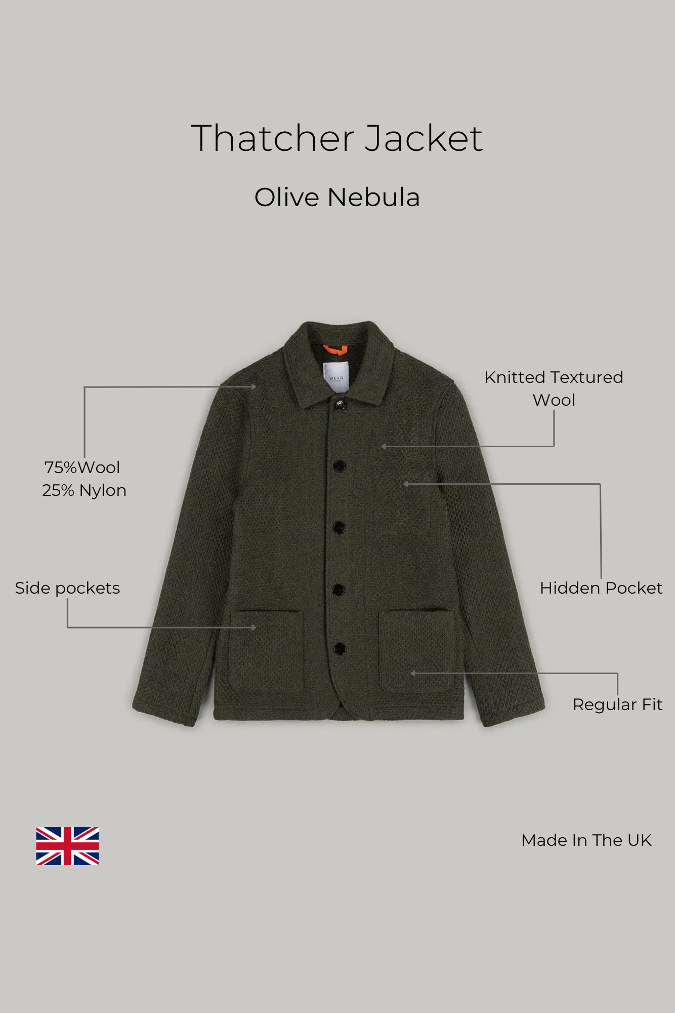 Thatcher Jacket - Olive Nebula