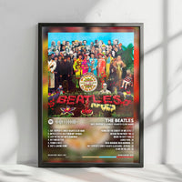 The Beatles "Sgt. Pepper's Lonely Hearts Club Band" Album Cover Poster - with Complete Tracklist