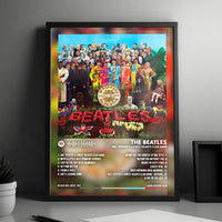 The Beatles "Sgt. Pepper's Lonely Hearts Club Band" Album Cover Poster - with Complete Tracklist