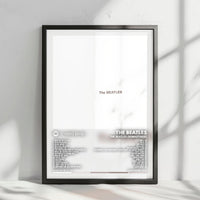 The Beatles "The White Album" Album Cover Poster - with Complete Tracklist