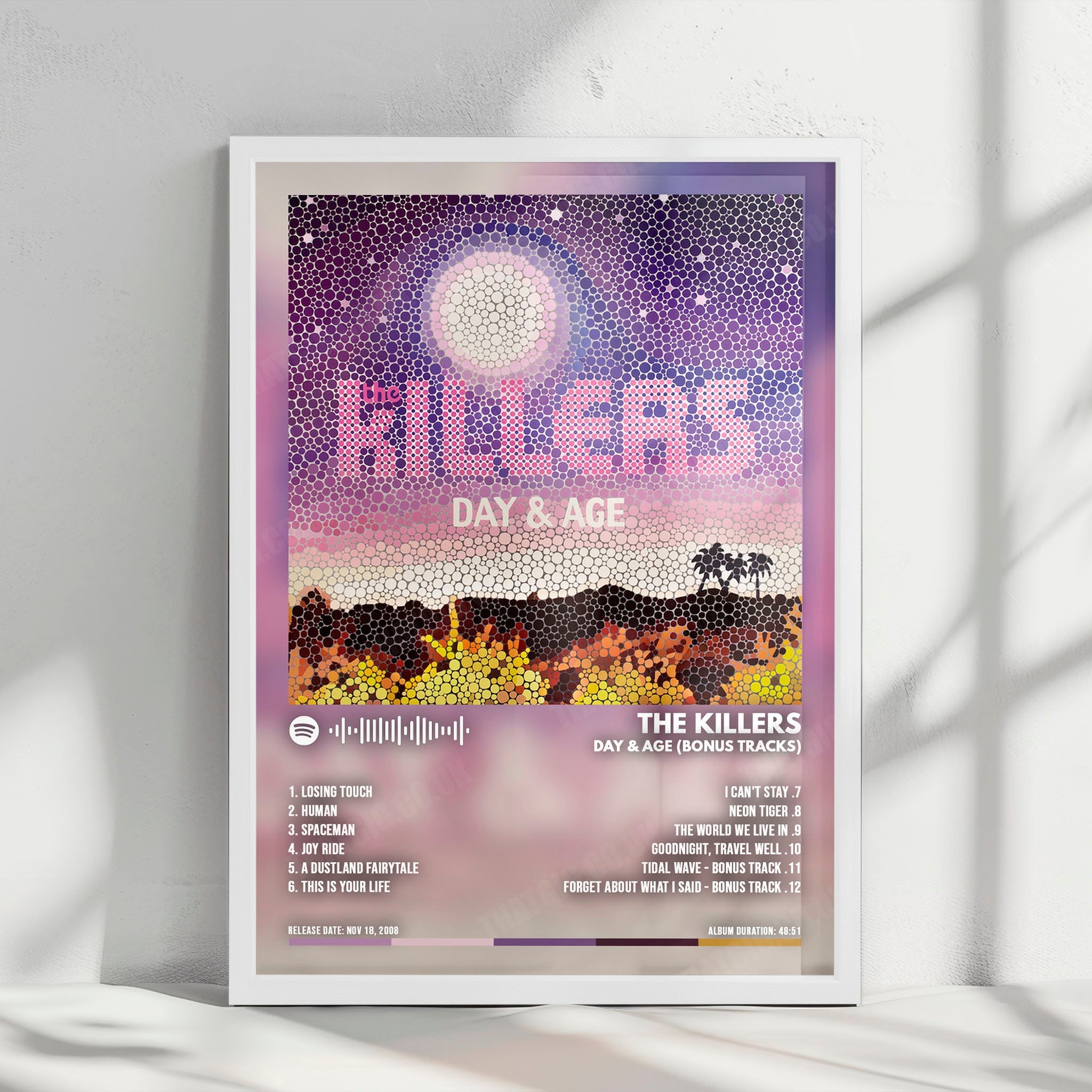 The Killers "Day & Age" Album Cover Poster - with Complete Tracklist