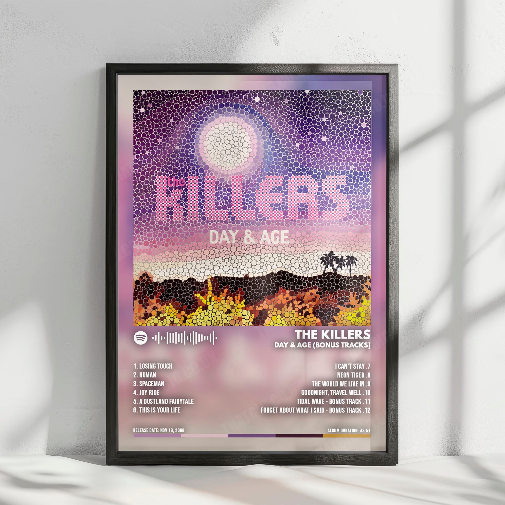 The Killers "Day & Age" Album Cover Poster - with Complete Tracklist