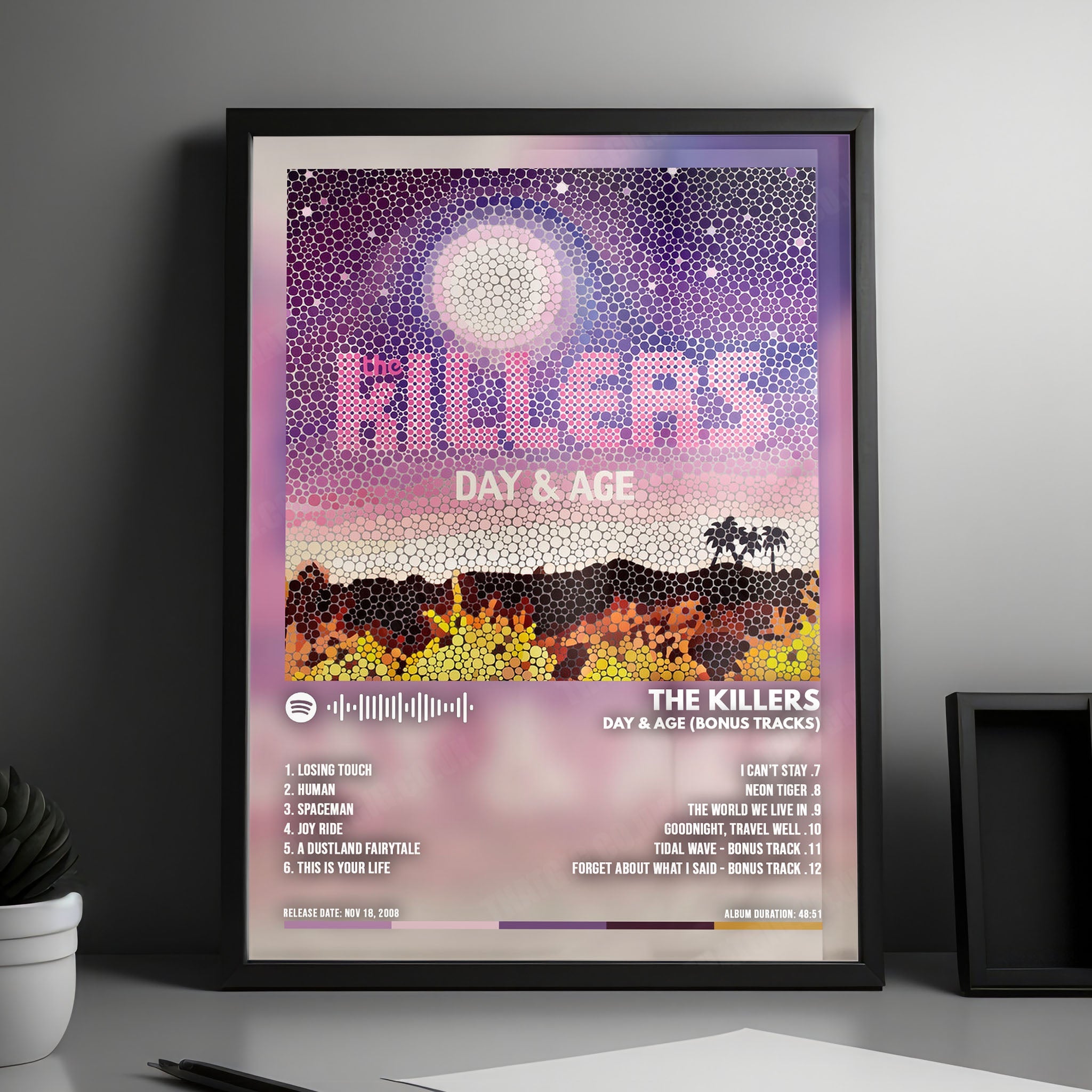 The Killers "Day & Age" Album Cover Poster - with Complete Tracklist