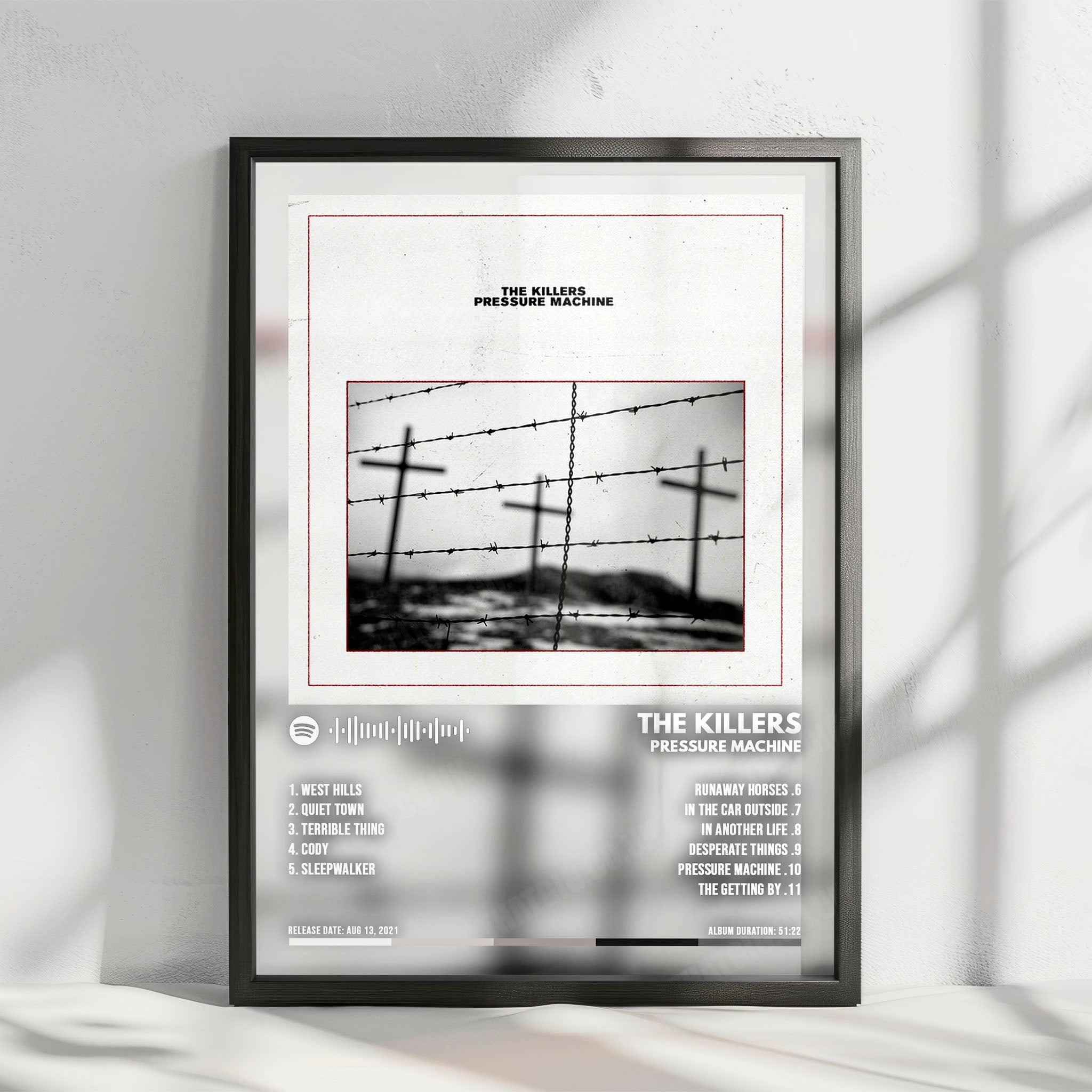 The Killers "Pressure Machine" Album Cover Poster - with Complete Tracklist