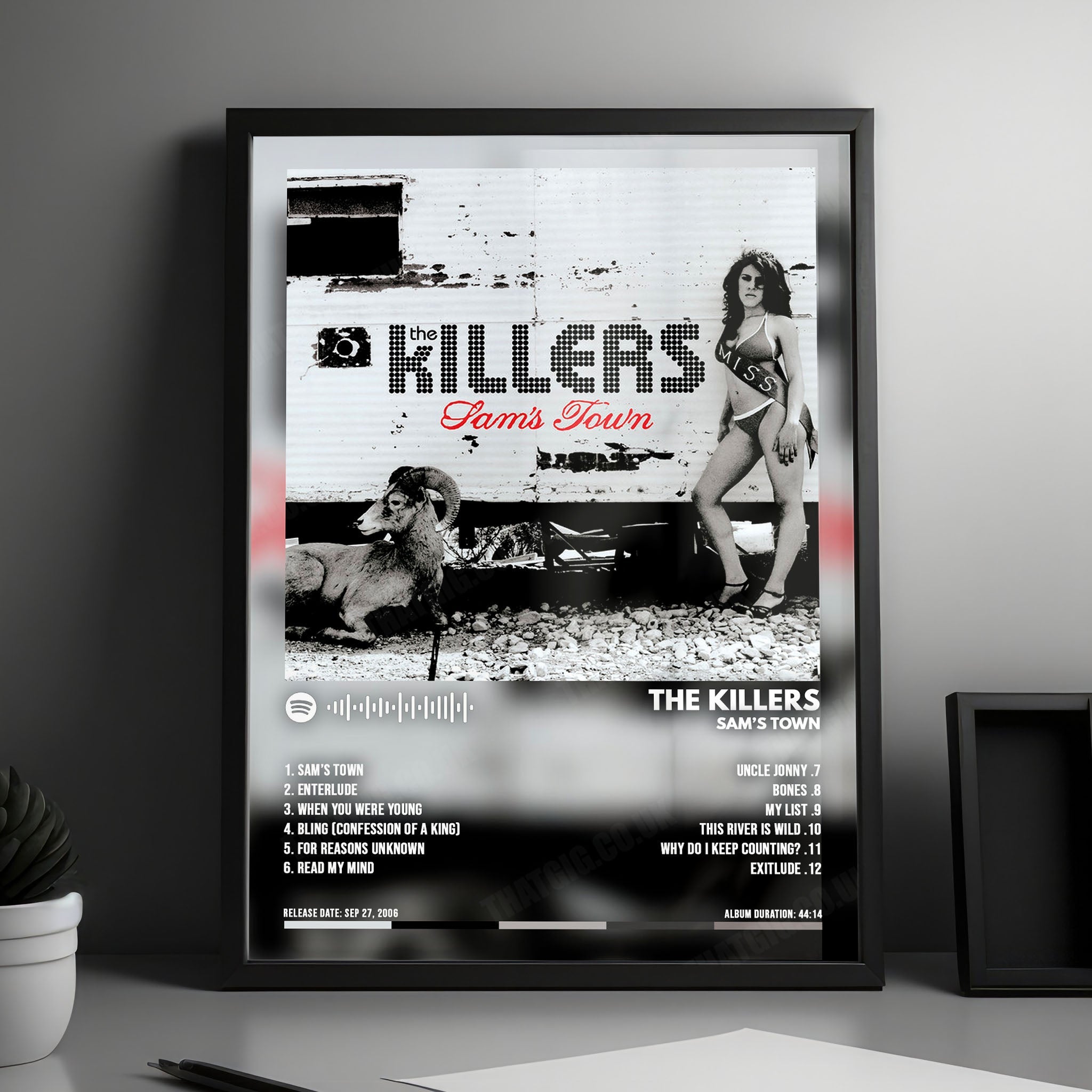 The Killers "Sam's Town" Album Cover Poster - with Complete Tracklist
