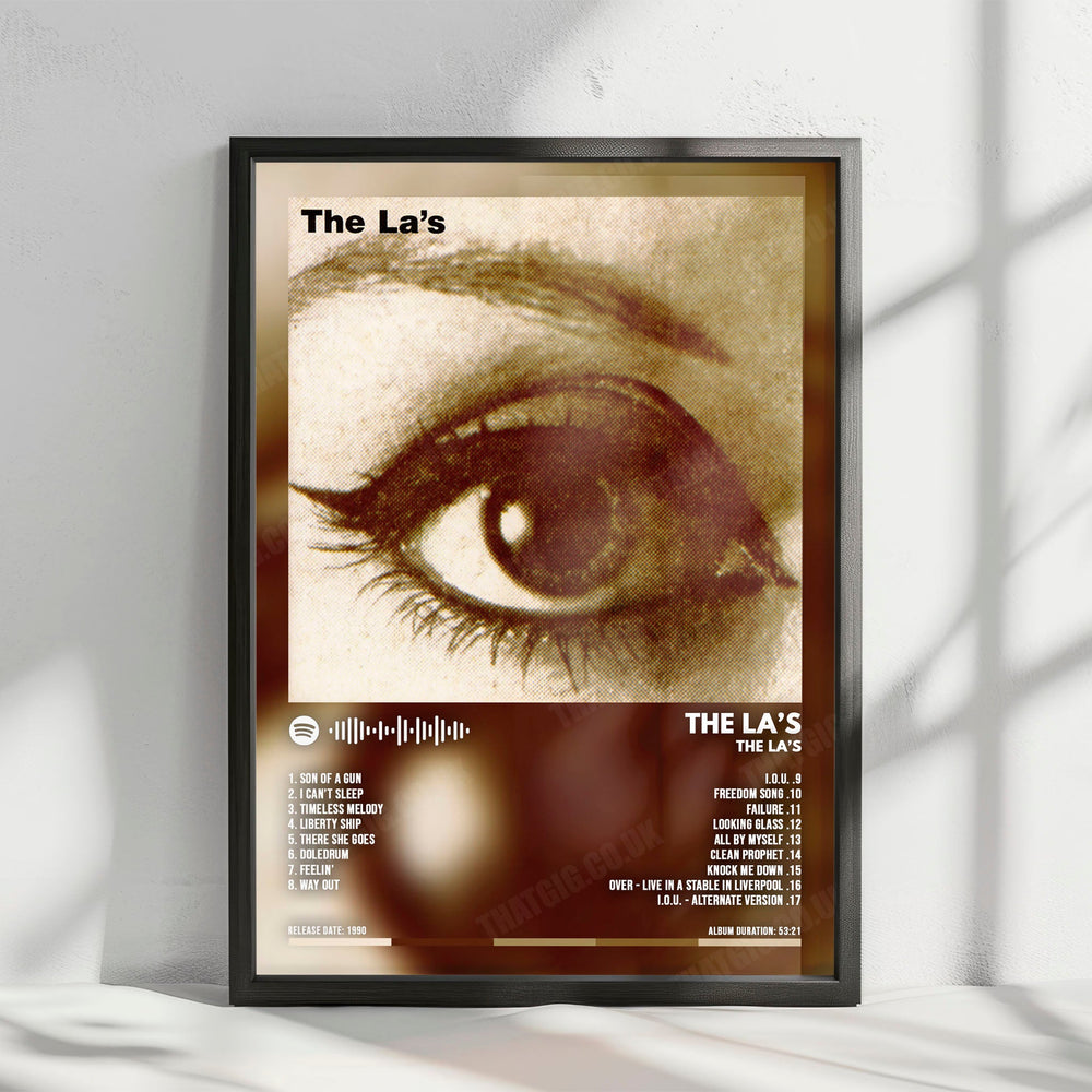The La's "The La's" Album Cover Poster - with Complete Tracklist