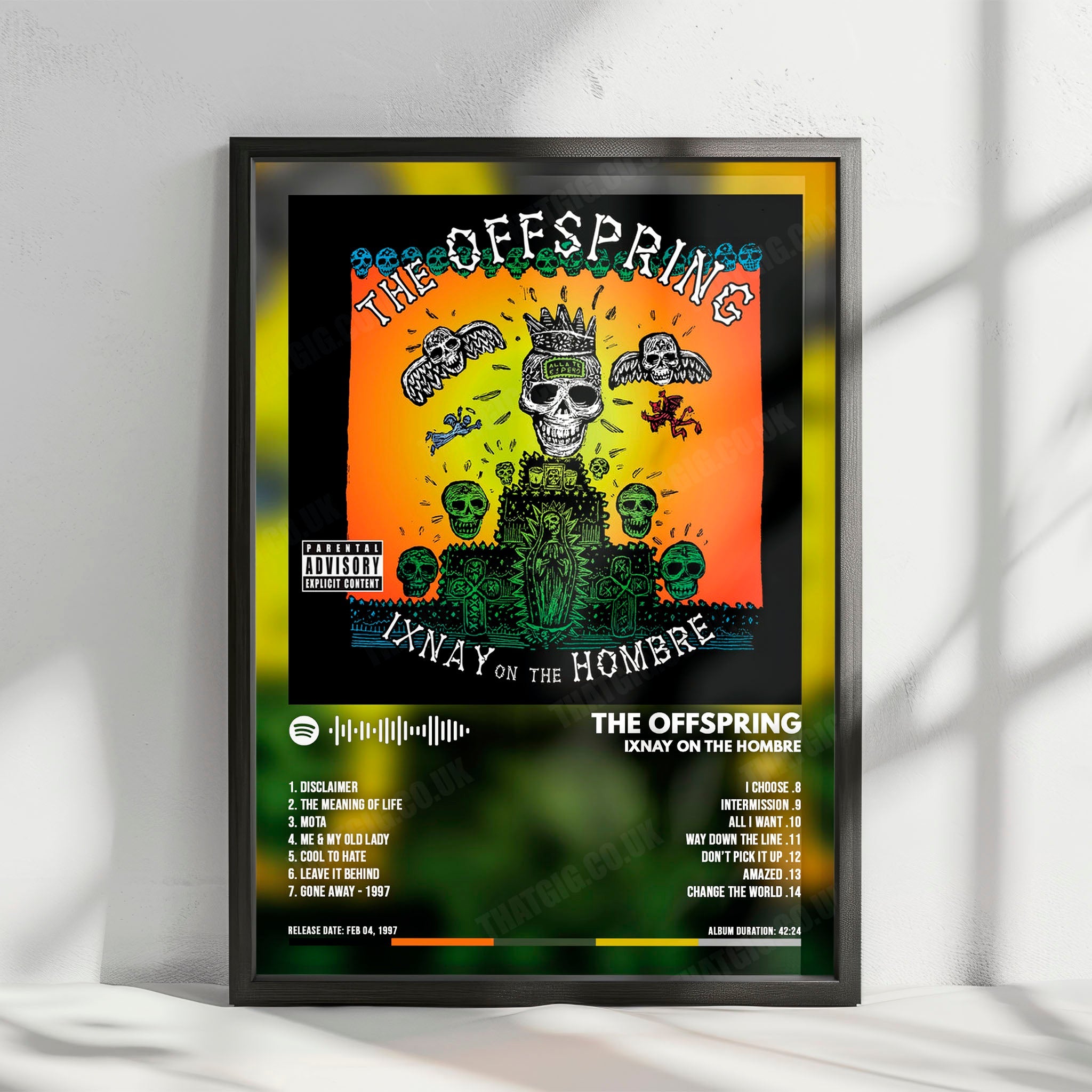 The Offspring "Ixnay on the Hombre" Album Cover Poster - with Complete Tracklist