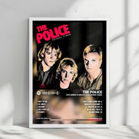 The Police "Outlandos d'Amour" Album Cover Poster - with Complete Tracklist