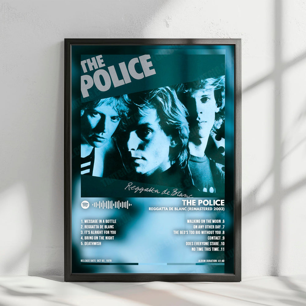 The Police "Reggatta de Blanc" Album Cover Poster - with Complete Tracklist