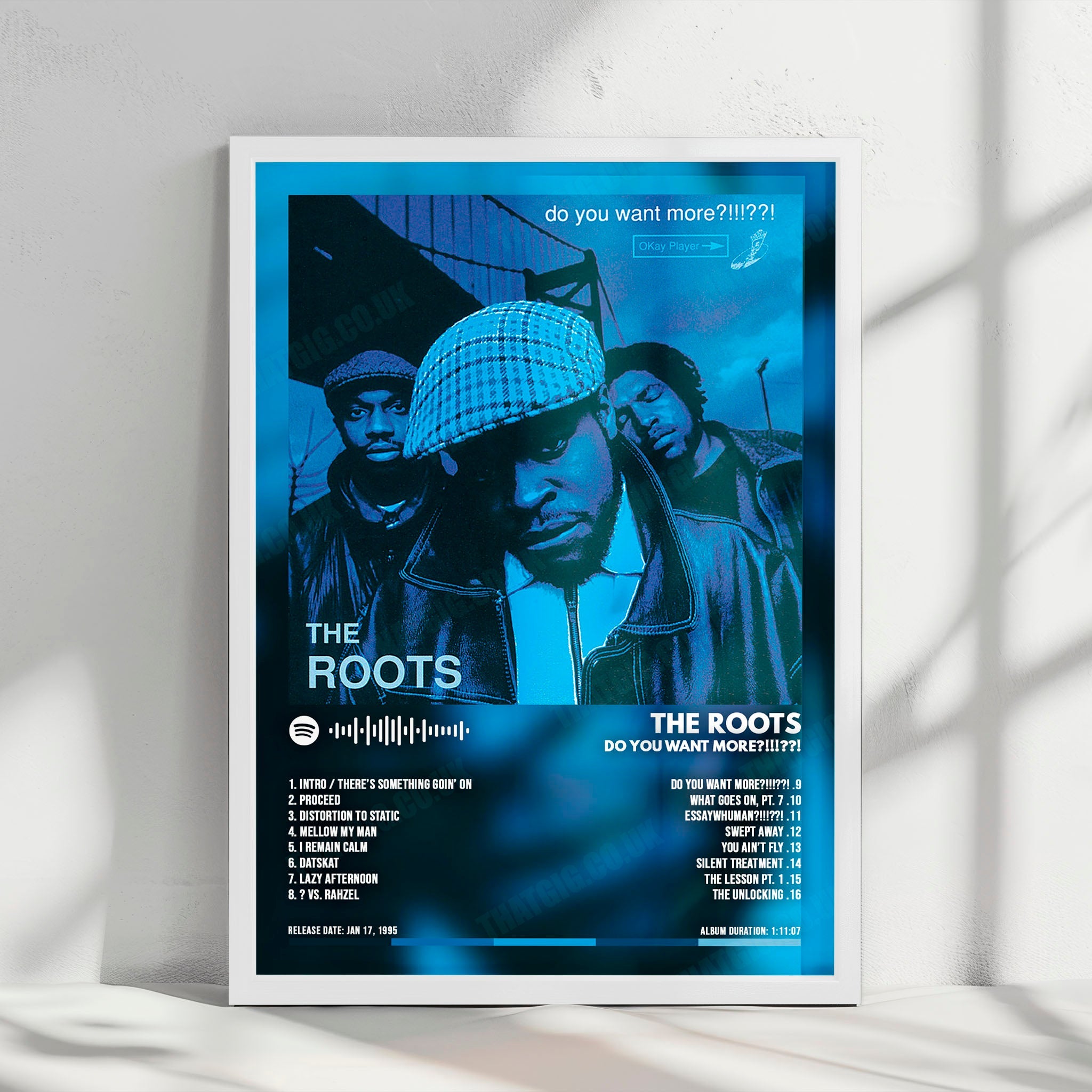 The Roots "Do You Want More?!!!??!" Album Cover Poster - with Complete Tracklist
