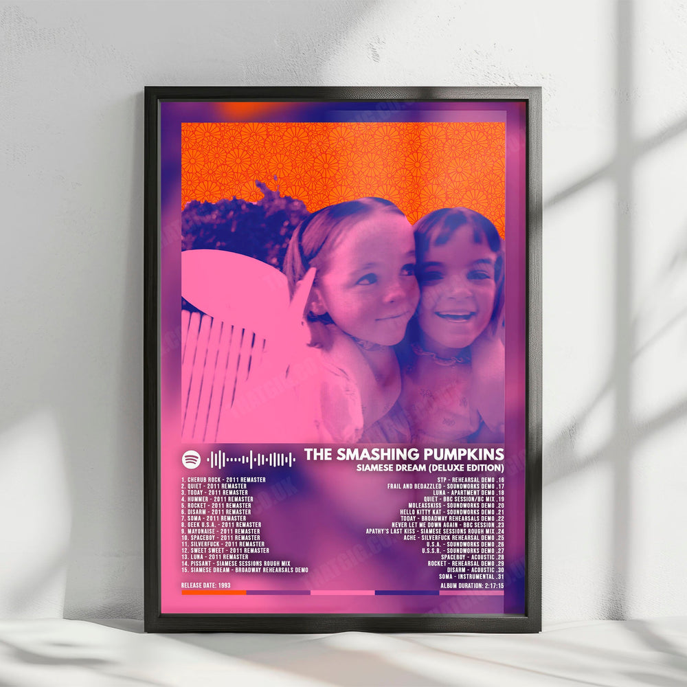 The Smashing Pumpkins "Siamese Dream" Album Cover Poster - with Complete Tracklist