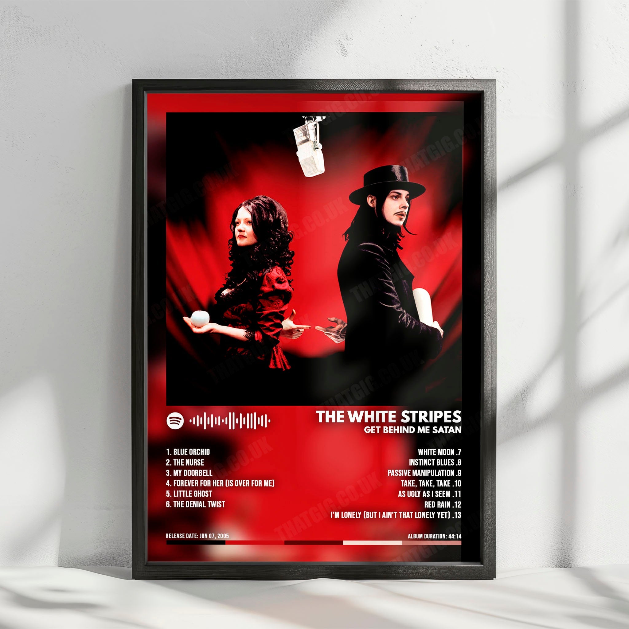 The White Stripes "Get Behind Me Satan" Album Cover Poster - with Complete Tracklist
