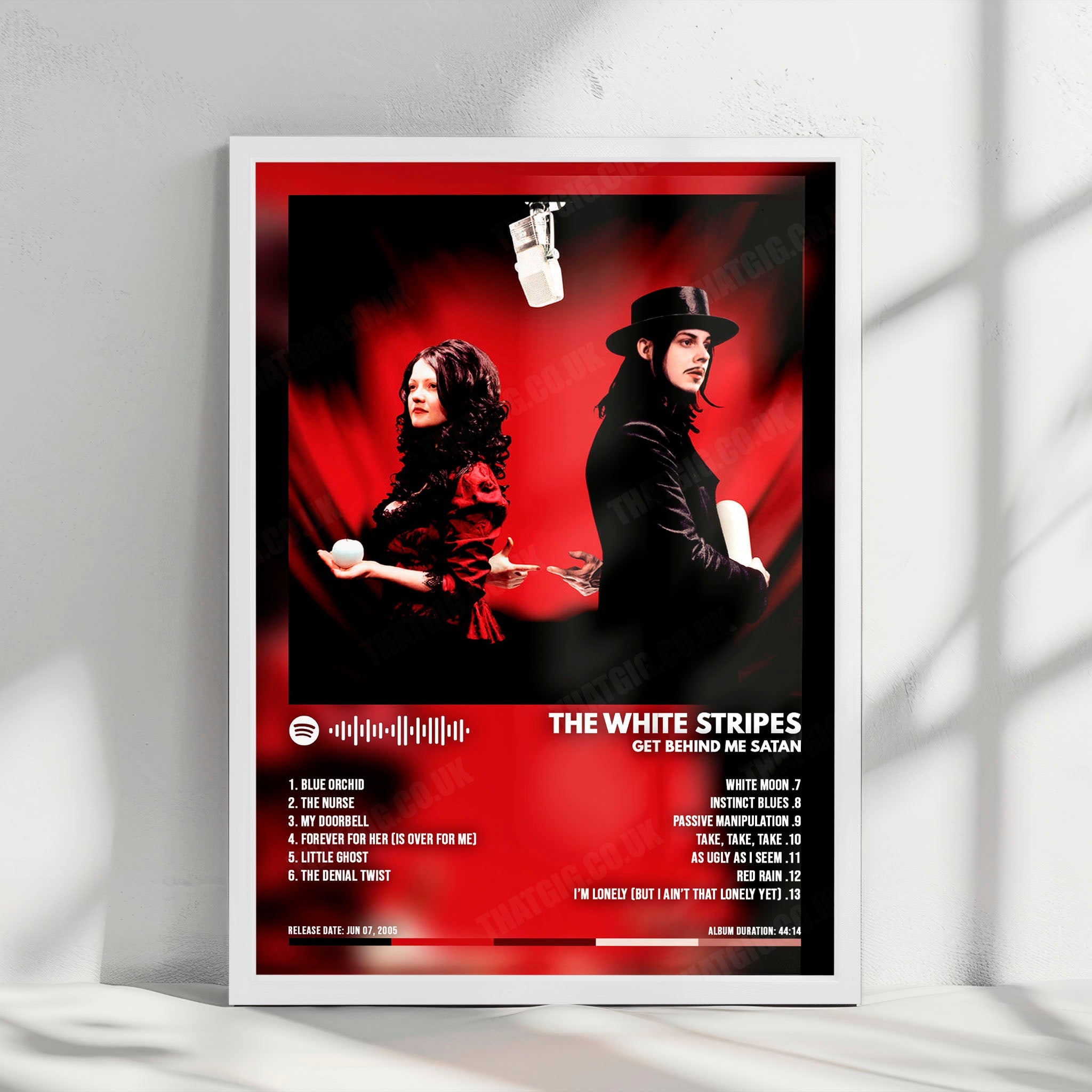 The White Stripes "Get Behind Me Satan" Album Cover Poster - with Complete Tracklist