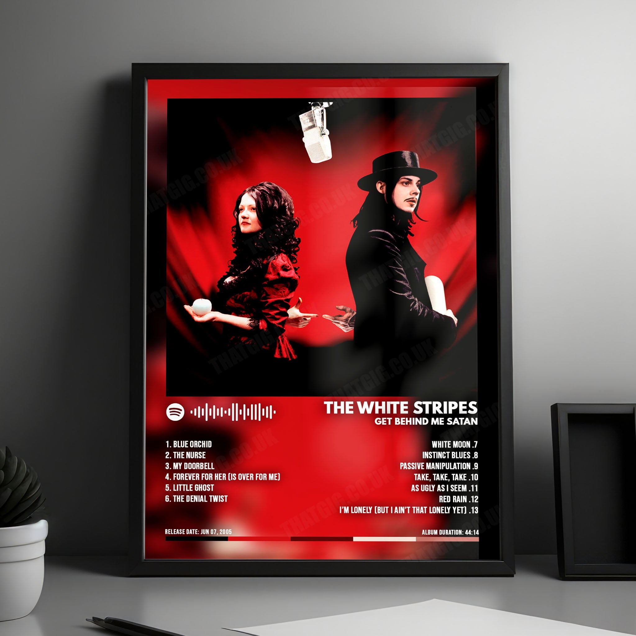 The White Stripes "Get Behind Me Satan" Album Cover Poster - with Complete Tracklist
