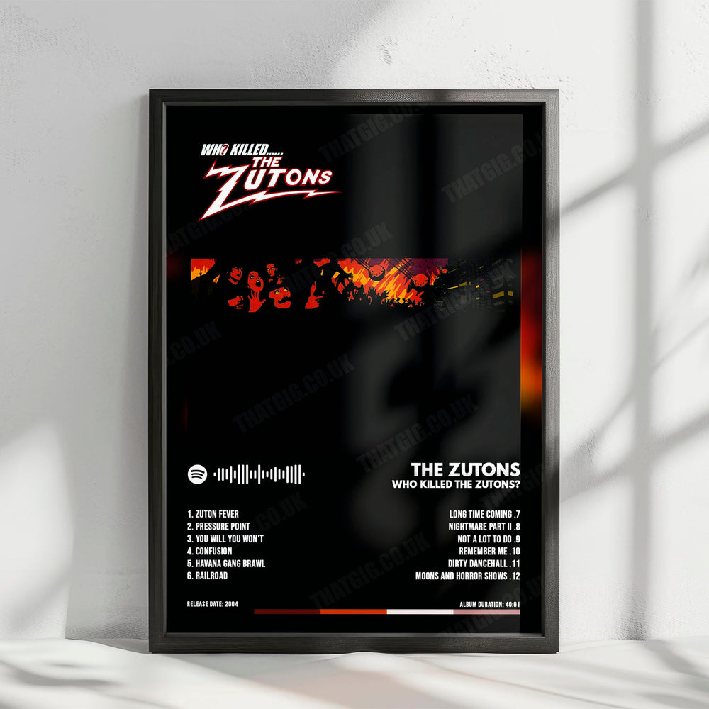 The Zutons "Who Killed...... The Zutons?" Album Cover Poster - with Complete Tracklist