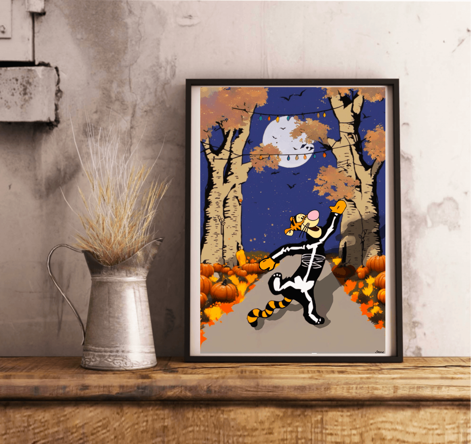 Tigger Halloween Print | A3 A4 A5 Spooky Disney Decor