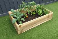 6x1 Timber Wooden Raised planter Beds choose from 3 hights