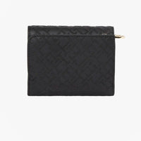 Tommy Hilfiger Womens Monogram Trifold Wallet Black
