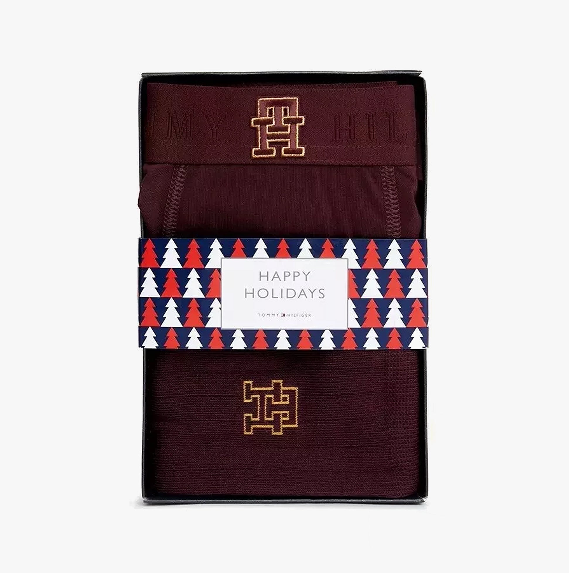 Tommy Hilfiger TRUNK & SOCK SET Mens Gift Sets Deep Burgundy/ Deep Burgundy