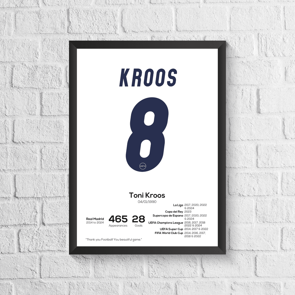 Toni Kroos Legend Stats Print