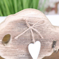 Torani Rustic Wooden Key Holder with Vintage Key Design