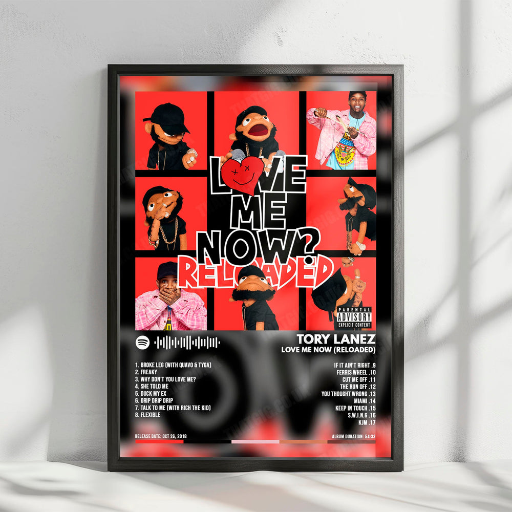 Tory Lanez "Love Me Now?" Album Cover Poster - with Complete Tracklist