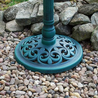 Traditional Freestanding Bird Bath Tall Weatherproof Resin Garden Ornament