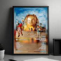 Travis Scott - Astroworld Album Poster - with Complete Tracklist