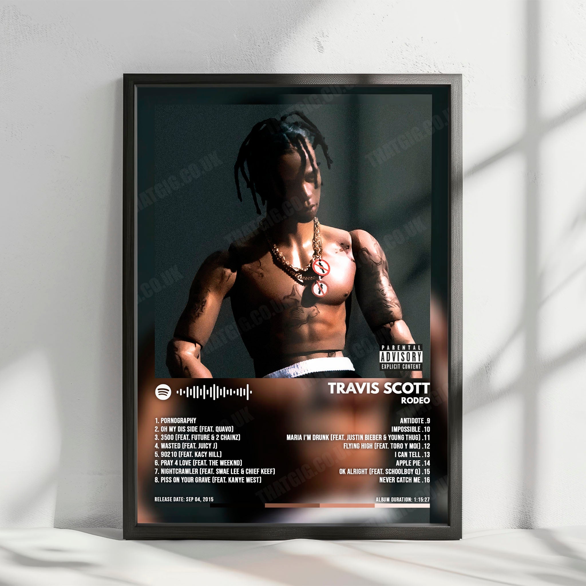 Travis Scott - Rodeo Album Poster - with Complete Tracklist