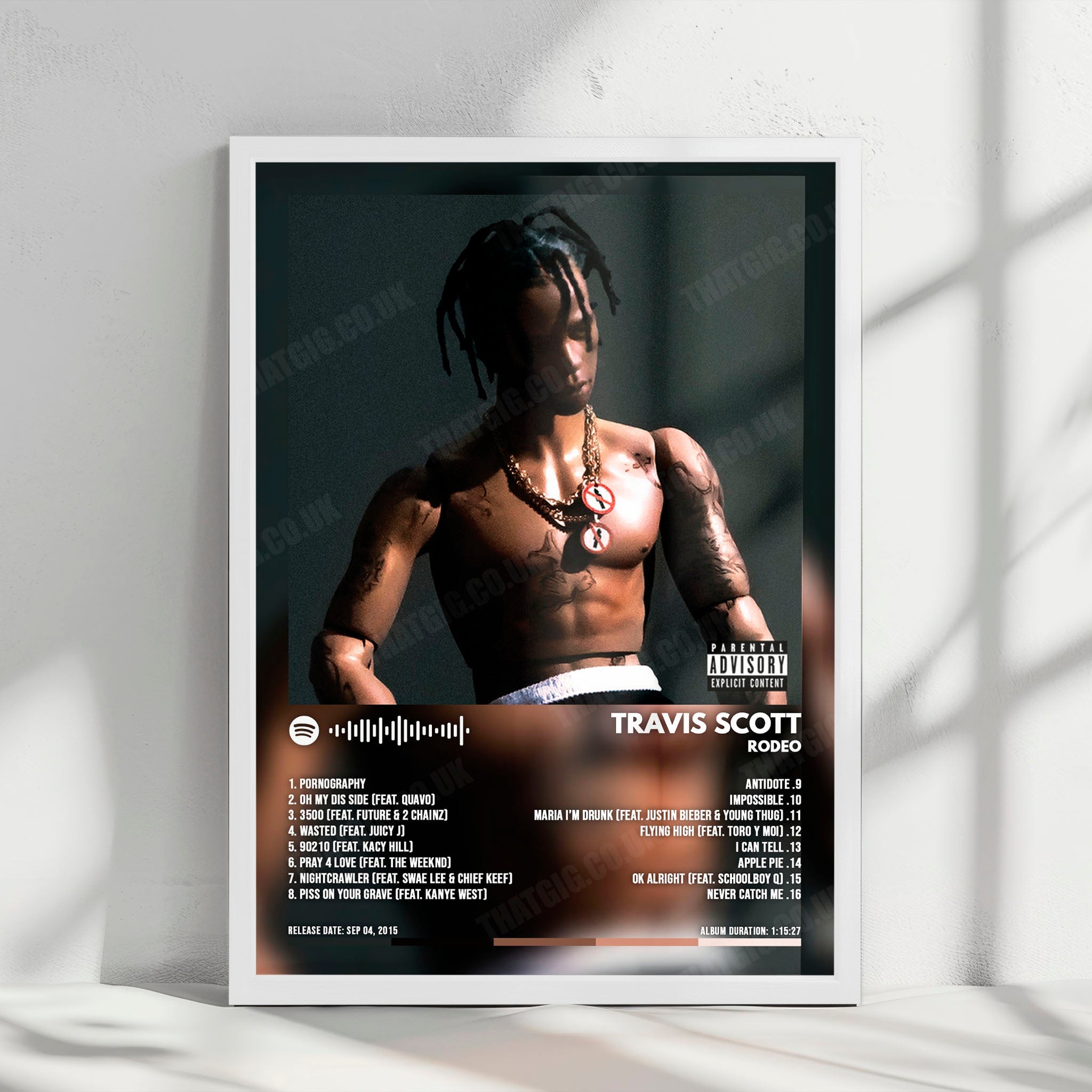 Travis Scott - Rodeo Album Poster - with Complete Tracklist