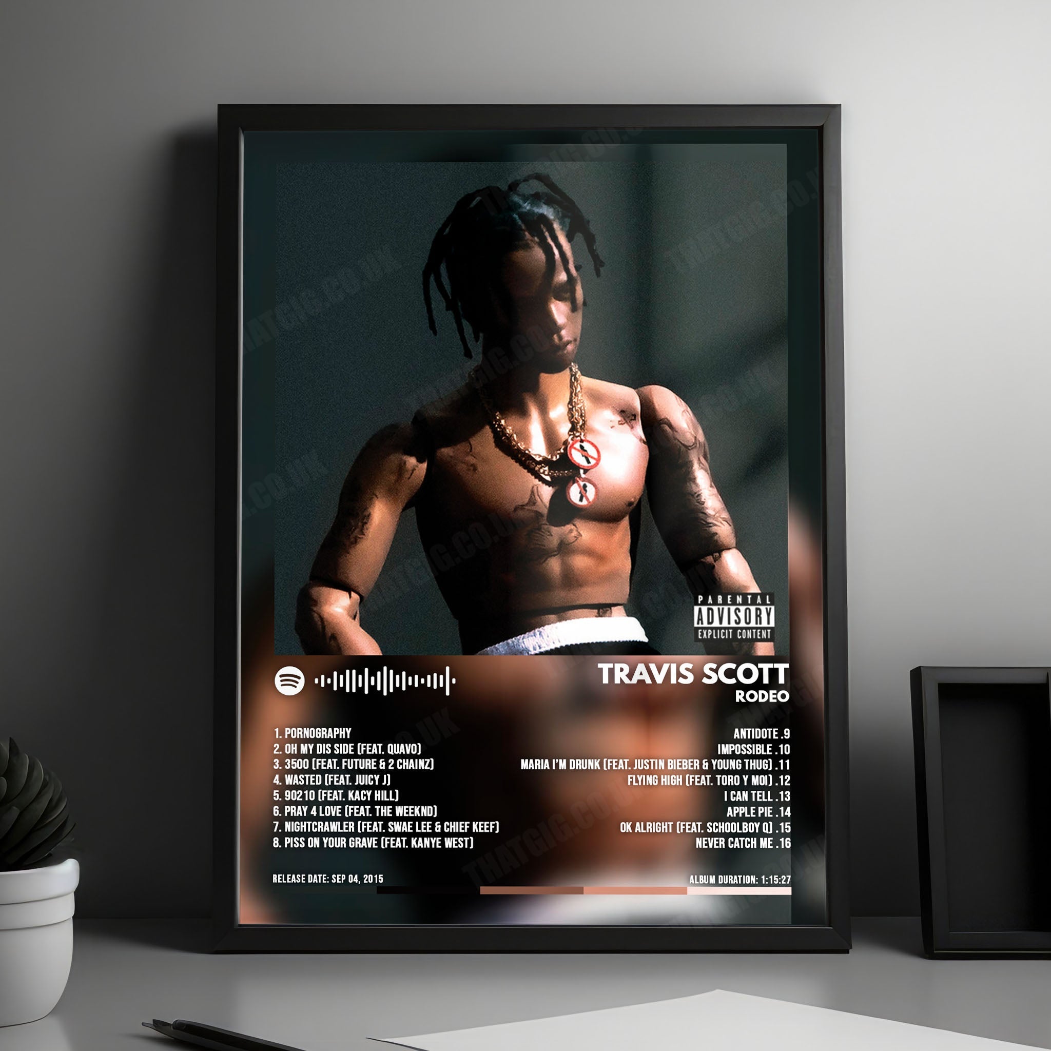 Travis Scott - Rodeo Album Poster - with Complete Tracklist