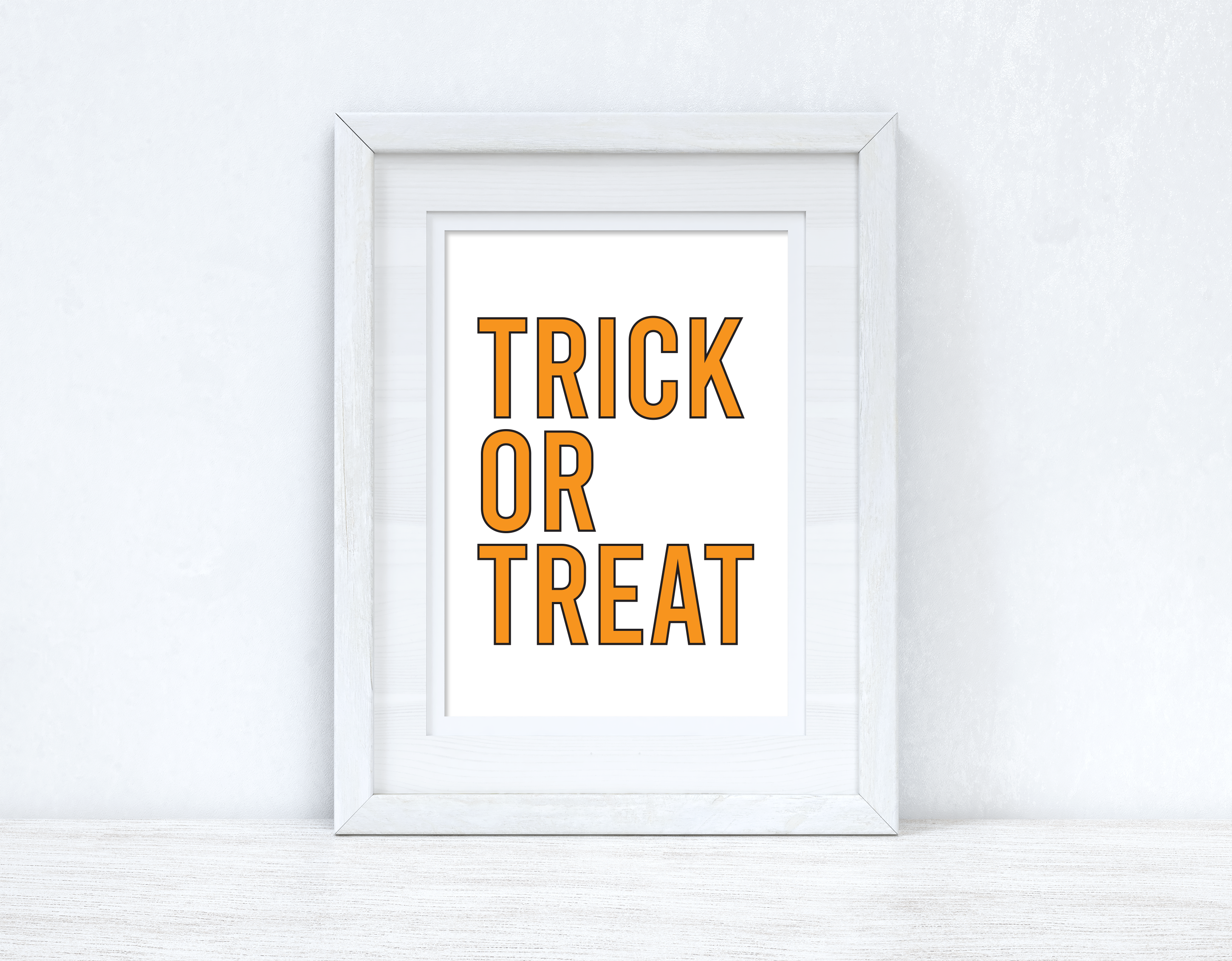 Trick Or Treat Autumn Halloween Seasonal Wall Home Decor Print