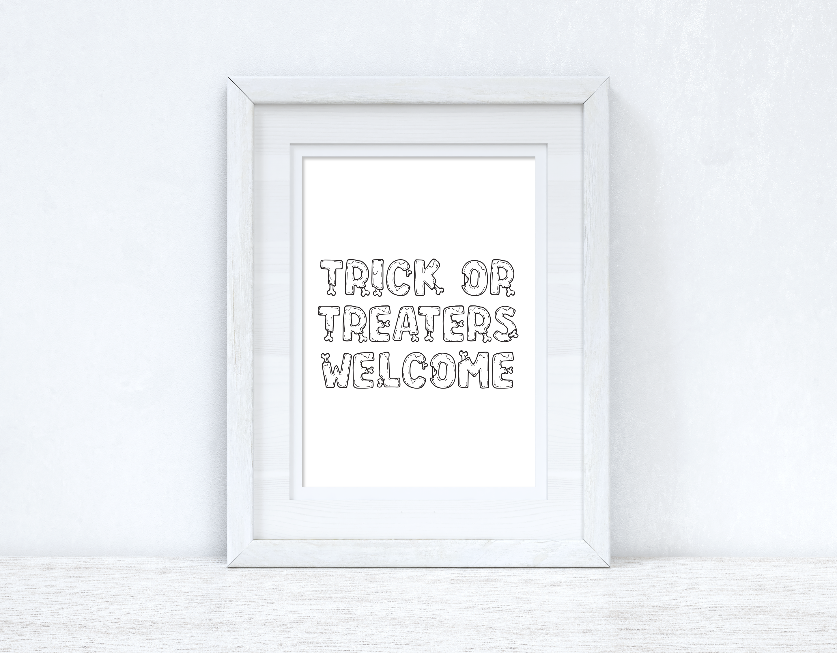 Trick Or Treaters Welcome Autumn Halloween Seasonal Wall Home Decor Print