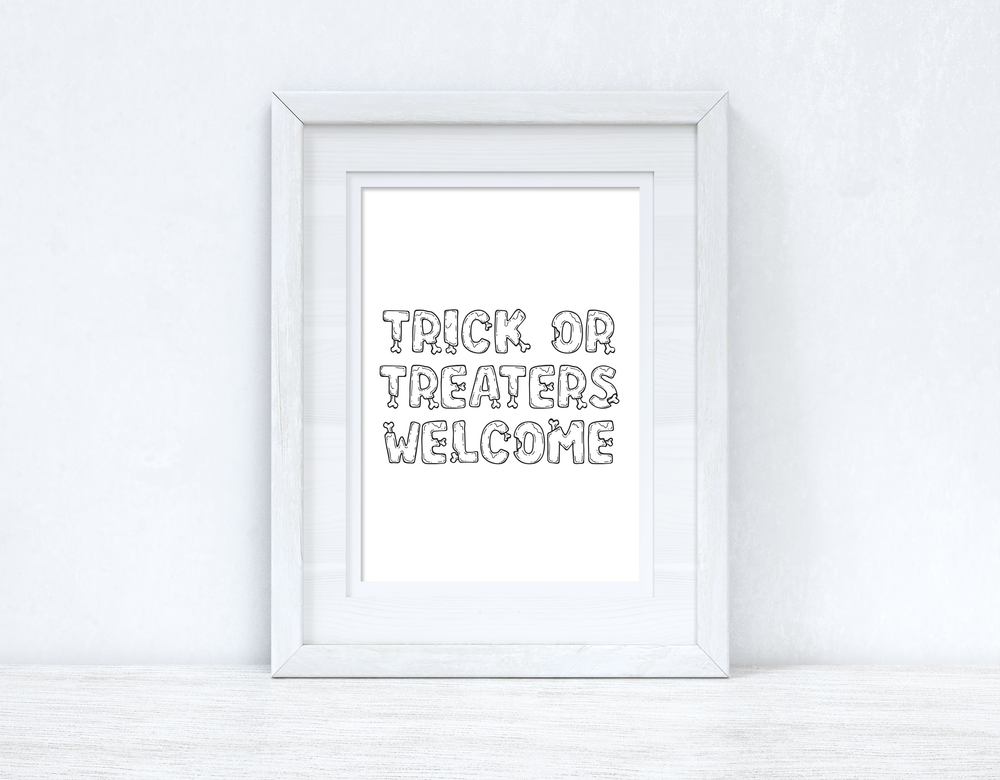 Trick Or Treaters Welcome Autumn Halloween Seasonal Wall Home Decor Print