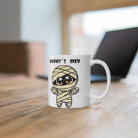Mummy’s Brew – Cartoon Halloween Mummy Ceramic Mug (11 oz)