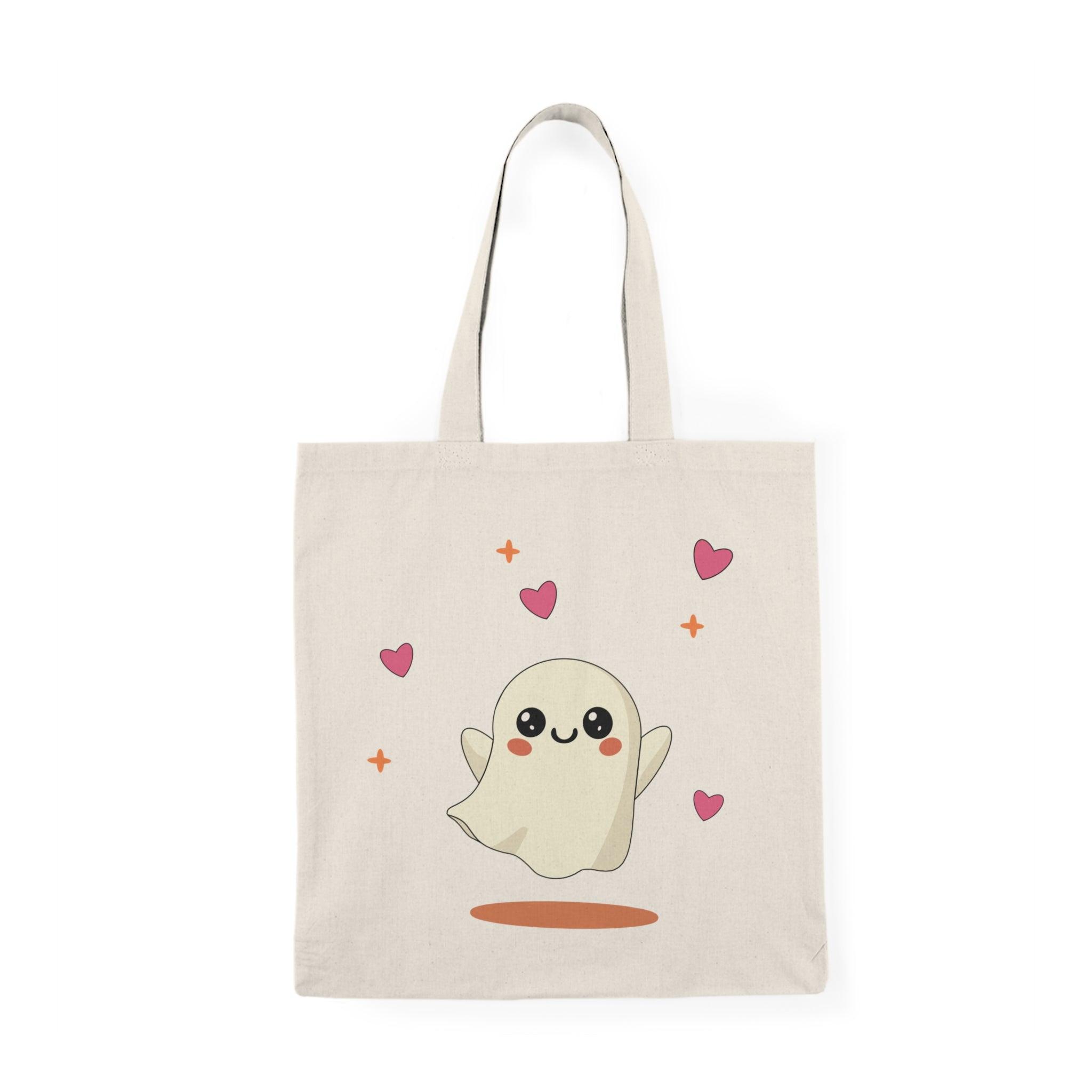 Ghost Cartoon Tote Bag – Cute Halloween Bag
