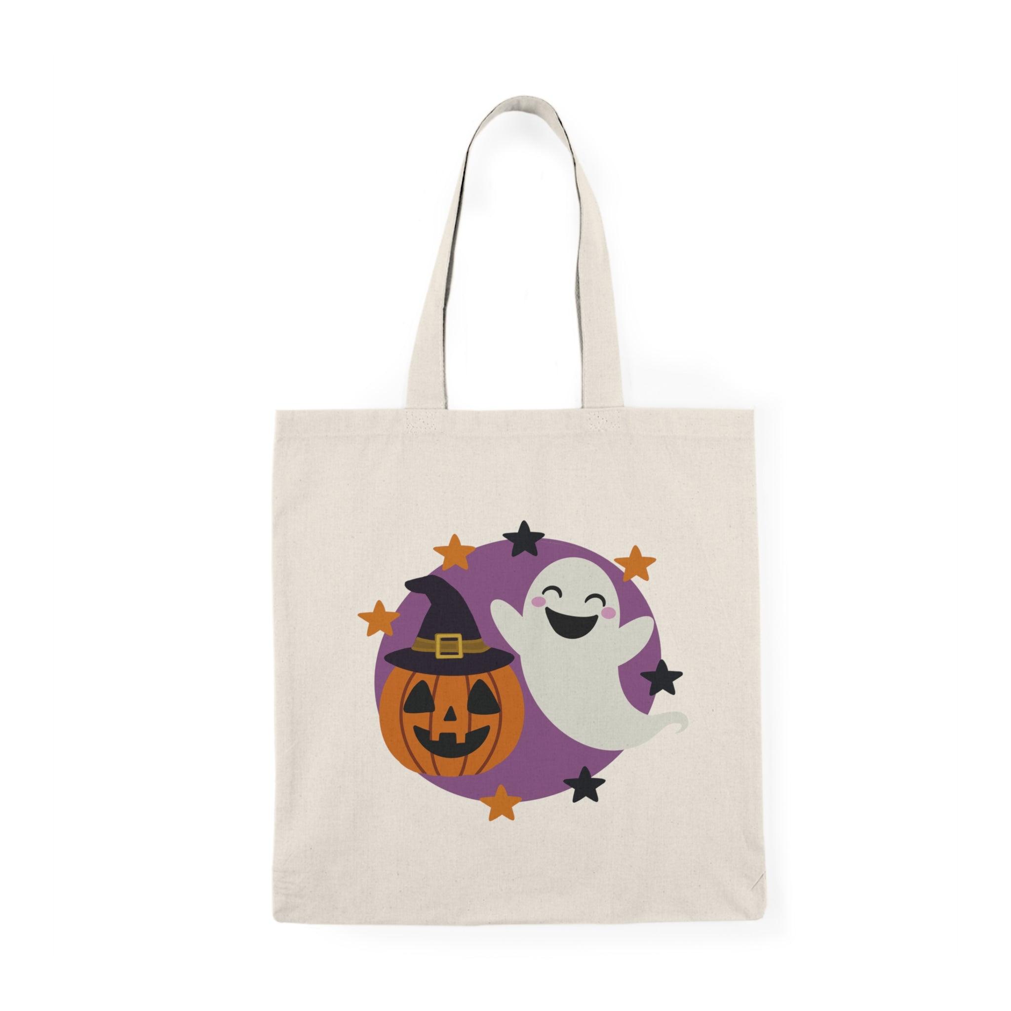 Halloween Ghost and Pumpkin Tote Bag