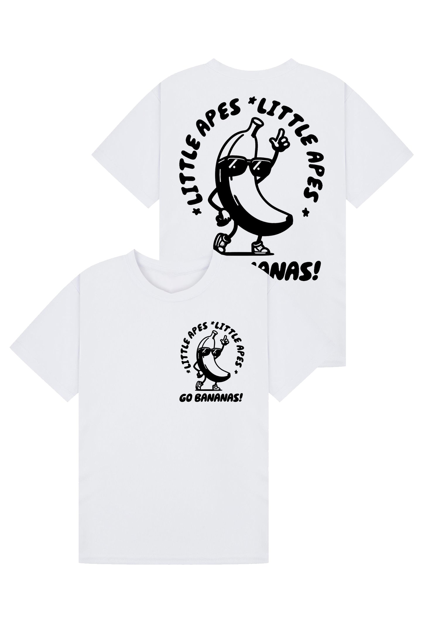 Little Apes Go Bananas Tee - White