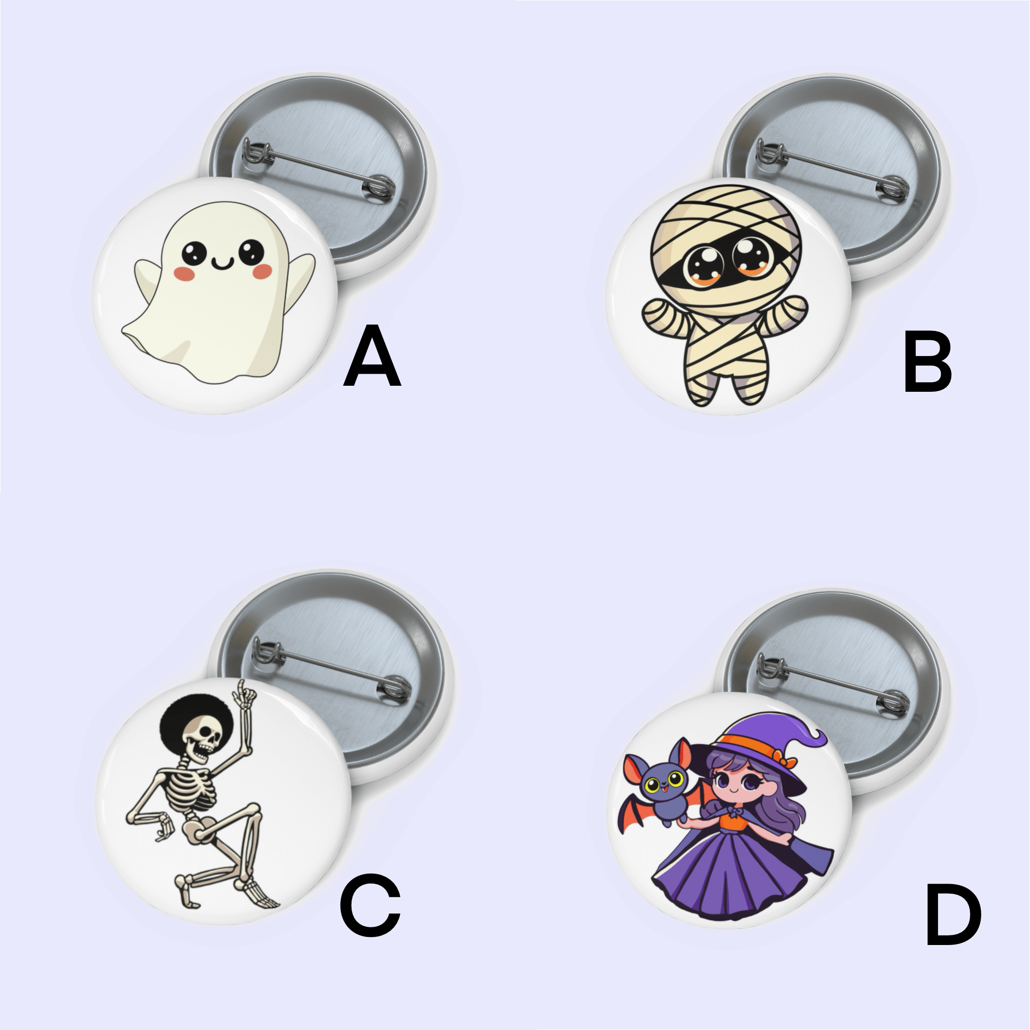 Spooky-Cute Halloween Pin Badge Bundle