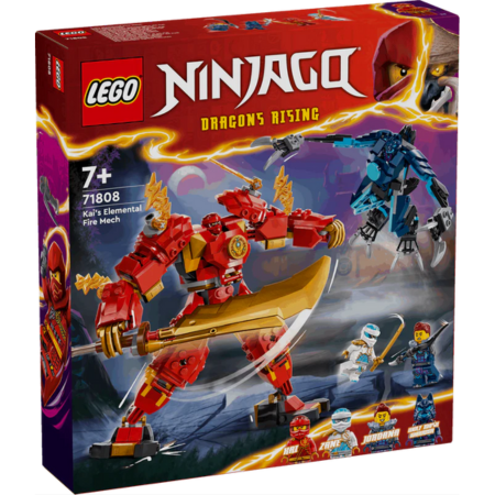 Lego Ninjago 71808 Kai's Elemental Fire Mech Playset for Ages 7 and Up