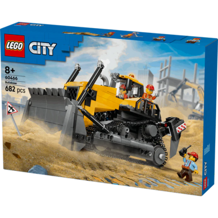 Lego City Big Vehicles 60466 Yellow Bulldozer Playset for Ages 8 & Up