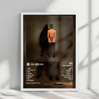¥$ "Vultures 1" Album Cover Poster - with Complete Tracklist