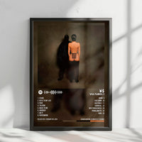 ¥$ "Vultures 1" Album Cover Poster - with Complete Tracklist