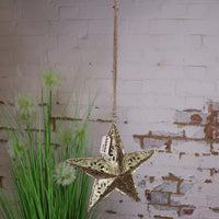 Varnika Metal Hanging Star Decoration Gold