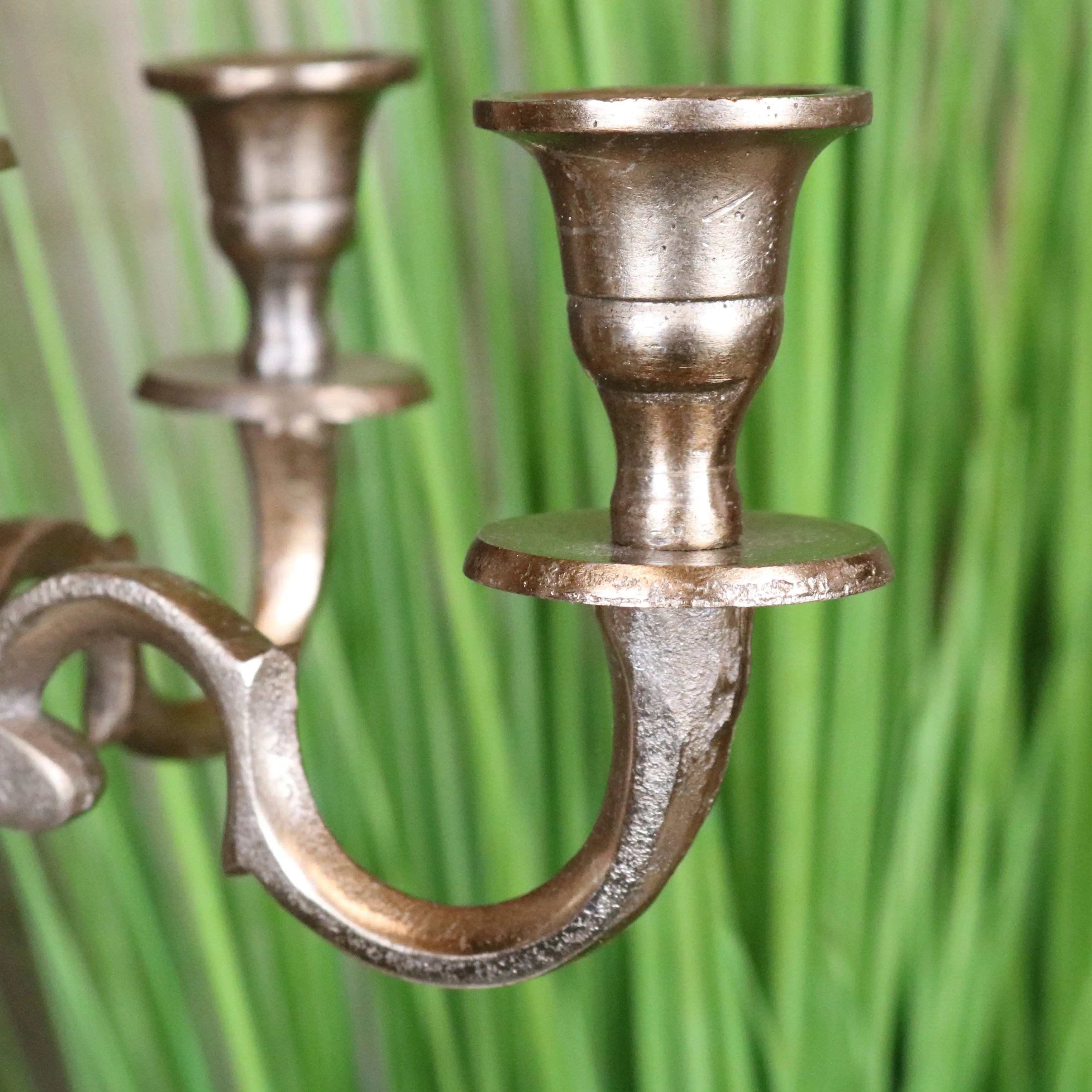 Veeha Candelabra Centerpiece 5 Candle Holder 40cm Champagne Gold