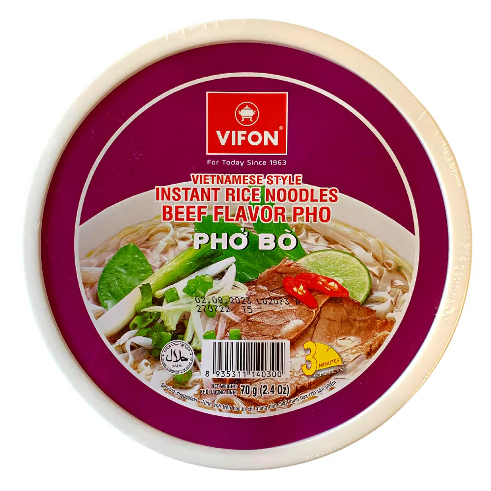 VIFON Instant Rice Noodle - Beef Flavour (Bowl) 70g