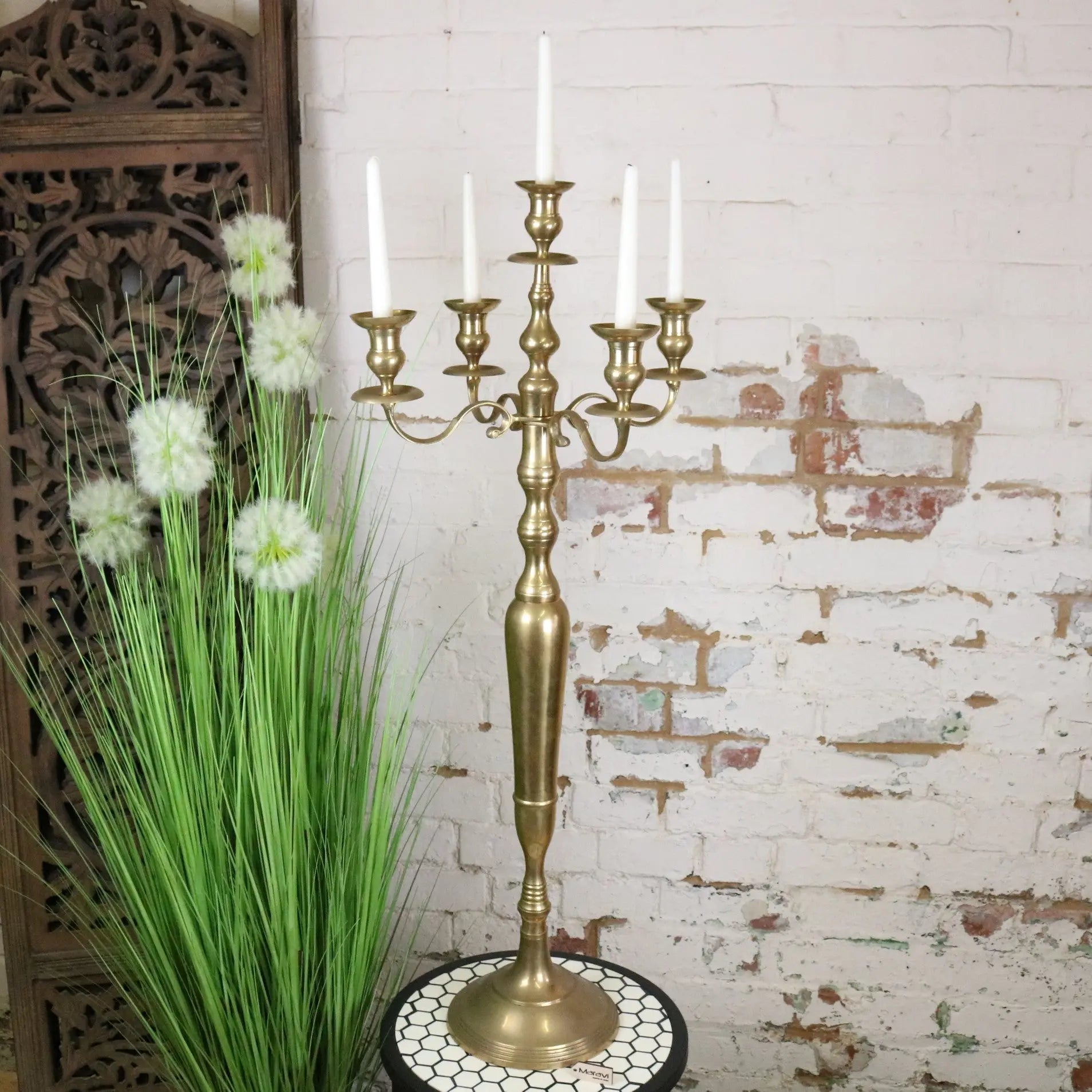 Vintage 100cm Brass Candelabra for Timeless Elegance