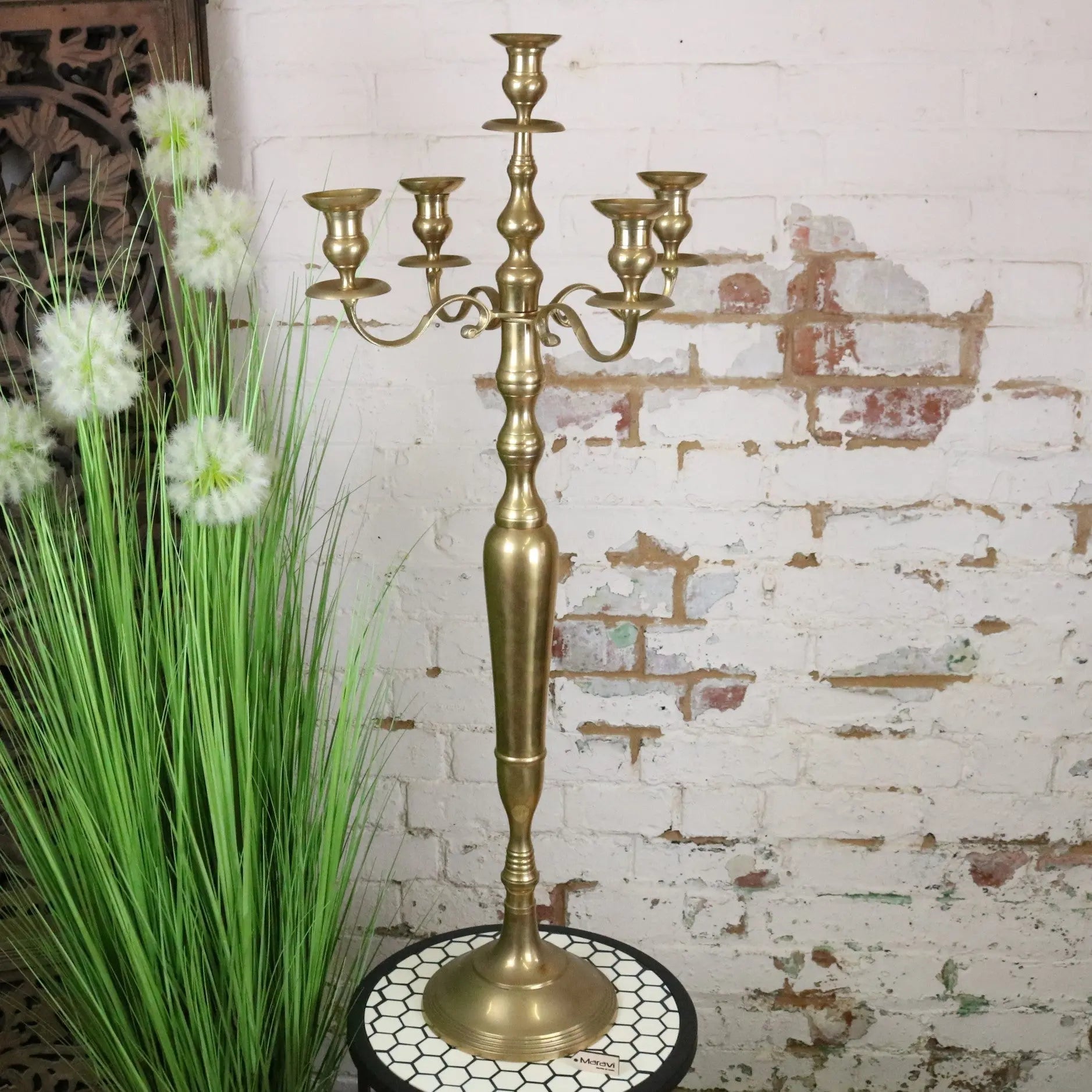 Vintage 100cm Brass Candelabra for Timeless Elegance
