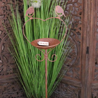Virala Heart Shaped Bird Feeder with Rusty Metal Finish